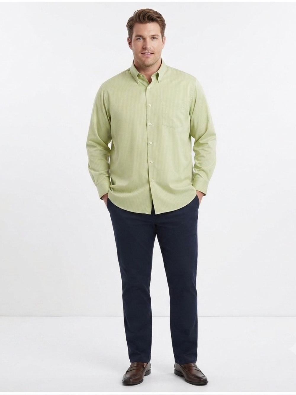 Arrow Green Casual Button Down Shirt